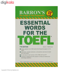 کتاب ESSENTIAL WORDS FOR THE TOEFL اثر Steven J.Matthiesen انتشارات BARRON S